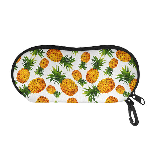 Summer Pineapple Pattern Print Glasses Case