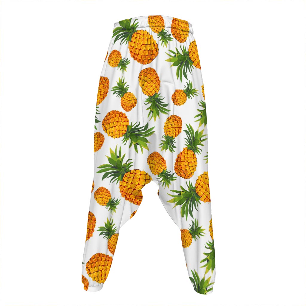 Summer Pineapple Pattern Print Hammer Pants
