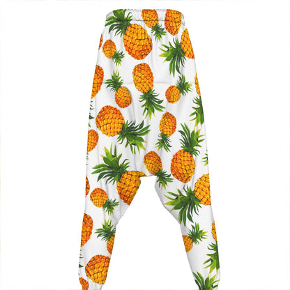 Summer Pineapple Pattern Print Hammer Pants