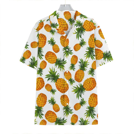 Summer Pineapple Pattern Print Hawaiian Shirt