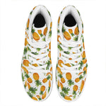 Summer Pineapple Pattern Print High Top Leather Sneakers