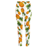 Summer Pineapple Pattern Print High-Waisted Pocket Leggings