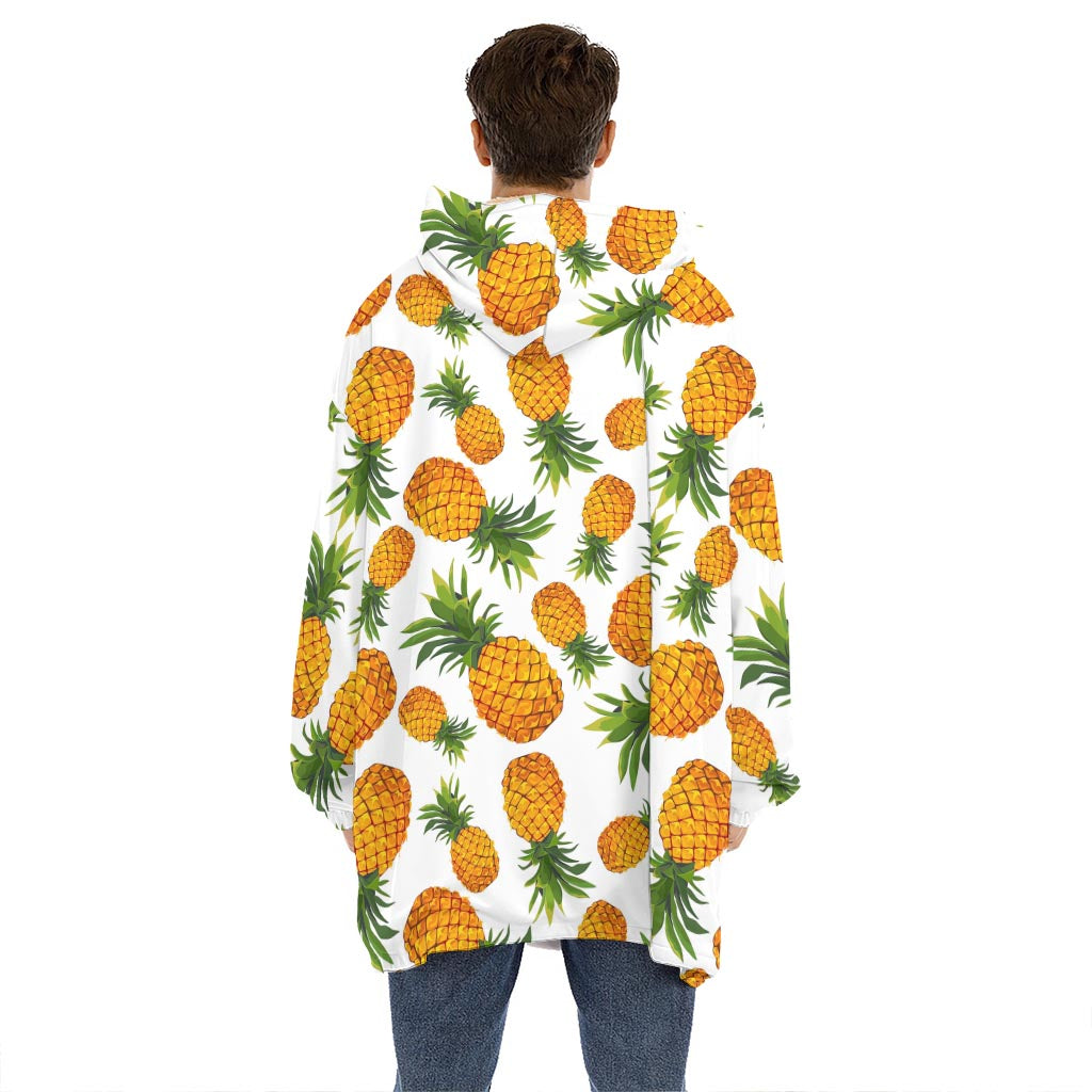 Summer Pineapple Pattern Print Hoodie Blanket