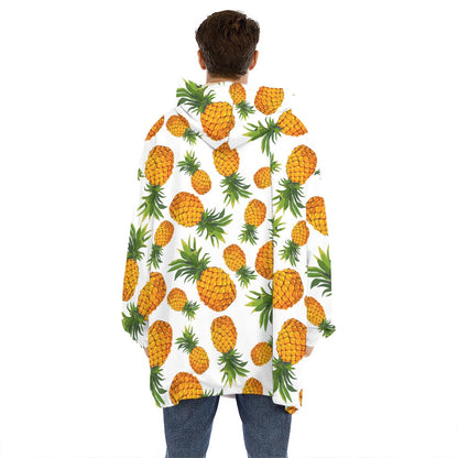 Summer Pineapple Pattern Print Hoodie Blanket