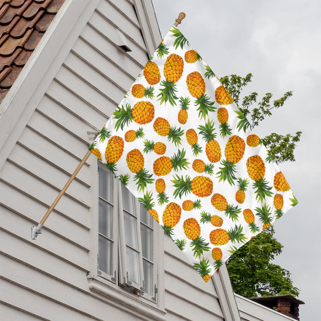 Summer Pineapple Pattern Print House Flag