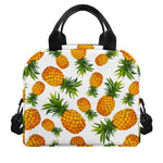 Summer Pineapple Pattern Print Insulated Lunch Bag