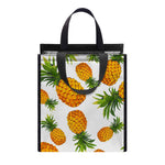 Summer Pineapple Pattern Print Insulated Lunch Tote