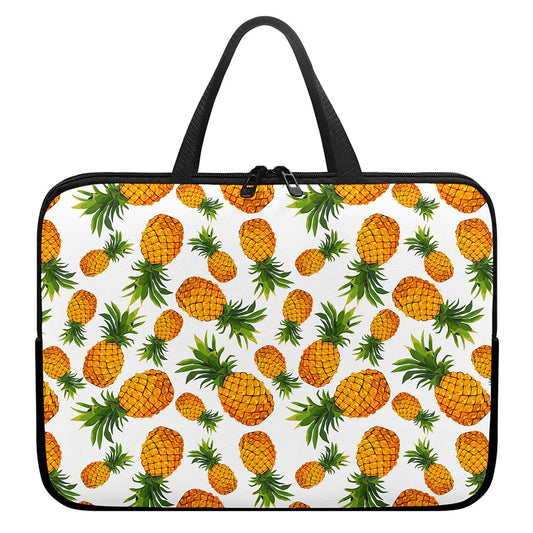 Summer Pineapple Pattern Print Laptop Sleeve With Handle