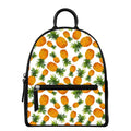 Summer Pineapple Pattern Print Leather Backpack