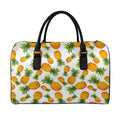 Summer Pineapple Pattern Print Leather Duffel Bag