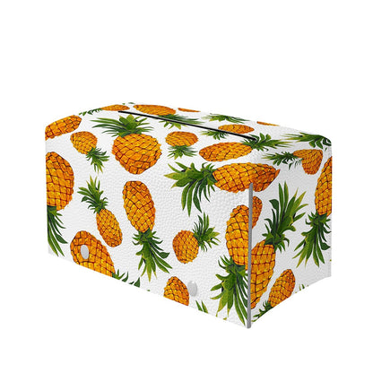 Summer Pineapple Pattern Print Leather Tissue Box Cover