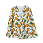 Summer Pineapple Pattern Print Long Sleeve Short Coat