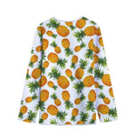 Summer Pineapple Pattern Print Long Sleeve Short Coat