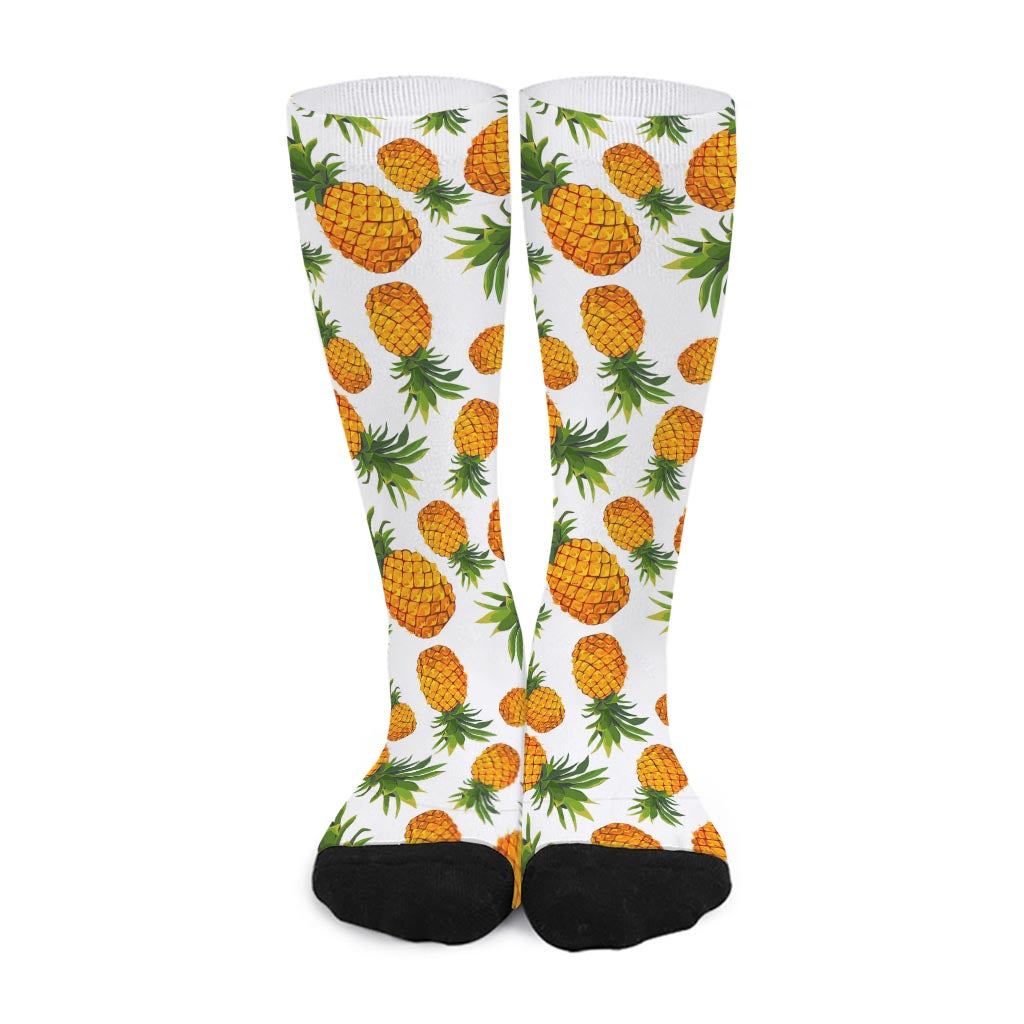 Summer Pineapple Pattern Print Long Socks