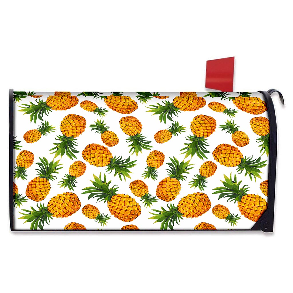 Summer Pineapple Pattern Print Mailbox Cover