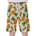Summer Pineapple Pattern Print Men's Beach Shorts