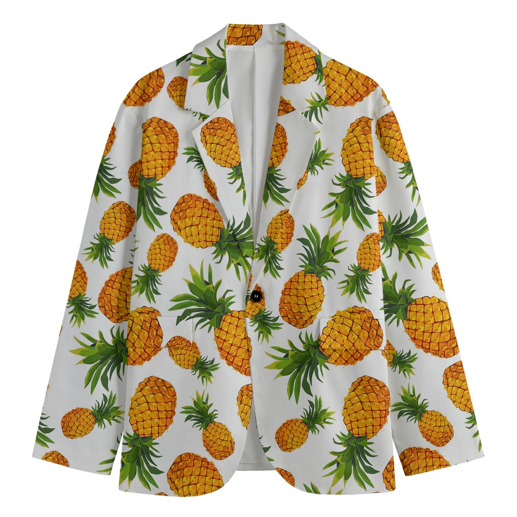 Summer Pineapple Pattern Print Men's Blazer