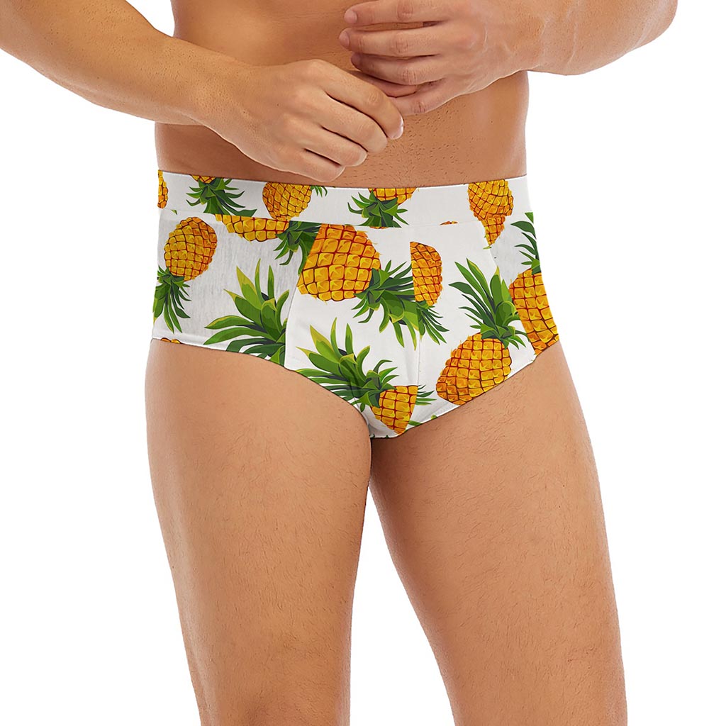 Summer Pineapple Pattern Print Men's Briefs