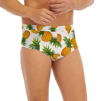 Summer Pineapple Pattern Print Men's Briefs