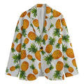 Summer Pineapple Pattern Print Men's Cotton Blazer