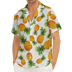 Summer Pineapple Pattern Print Men's Deep V-Neck Shirt