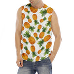 Summer Pineapple Pattern Print Men's Fitness Tank Top