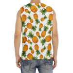 Summer Pineapple Pattern Print Men's Fitness Tank Top