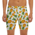 Summer Pineapple Pattern Print Men's Long Boxer Briefs