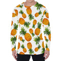 Summer Pineapple Pattern Print Men's Long Sleeve T-Shirt
