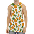 Summer Pineapple Pattern Print Men's Muscle Tank Top
