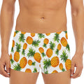 Summer Pineapple Pattern Print Men's Short Boxer Briefs