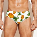 Summer Pineapple Pattern Print Men's Swim Briefs