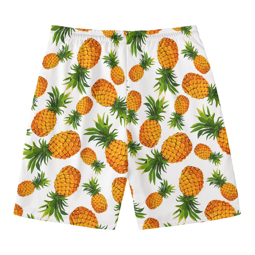 Summer Pineapple Pattern Print Men's Swim Trunks