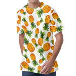Summer Pineapple Pattern Print Men's Velvet T-Shirt