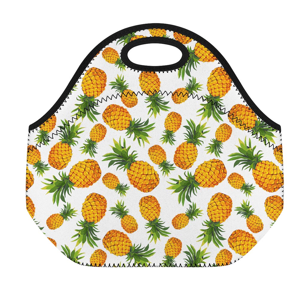 Summer Pineapple Pattern Print Neoprene Lunch Bag