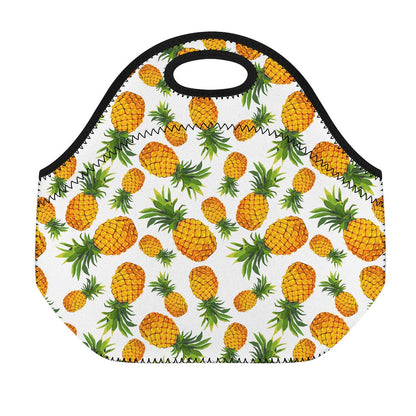 Summer Pineapple Pattern Print Neoprene Lunch Bag