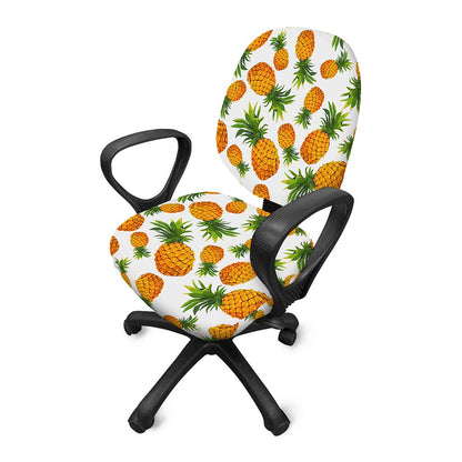 Summer Pineapple Pattern Print Office Chair Cover