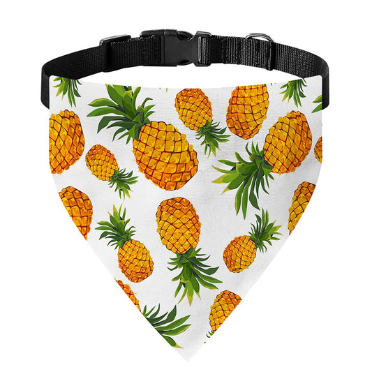 Summer Pineapple Pattern Print Over The Collar Dog Bandana