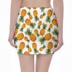 Summer Pineapple Pattern Print Pencil Mini Skirt