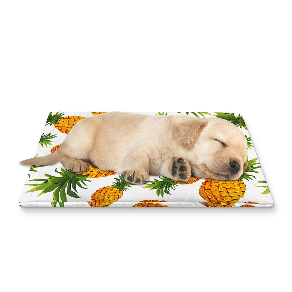 Summer Pineapple Pattern Print Pet Cooling Mat Cover