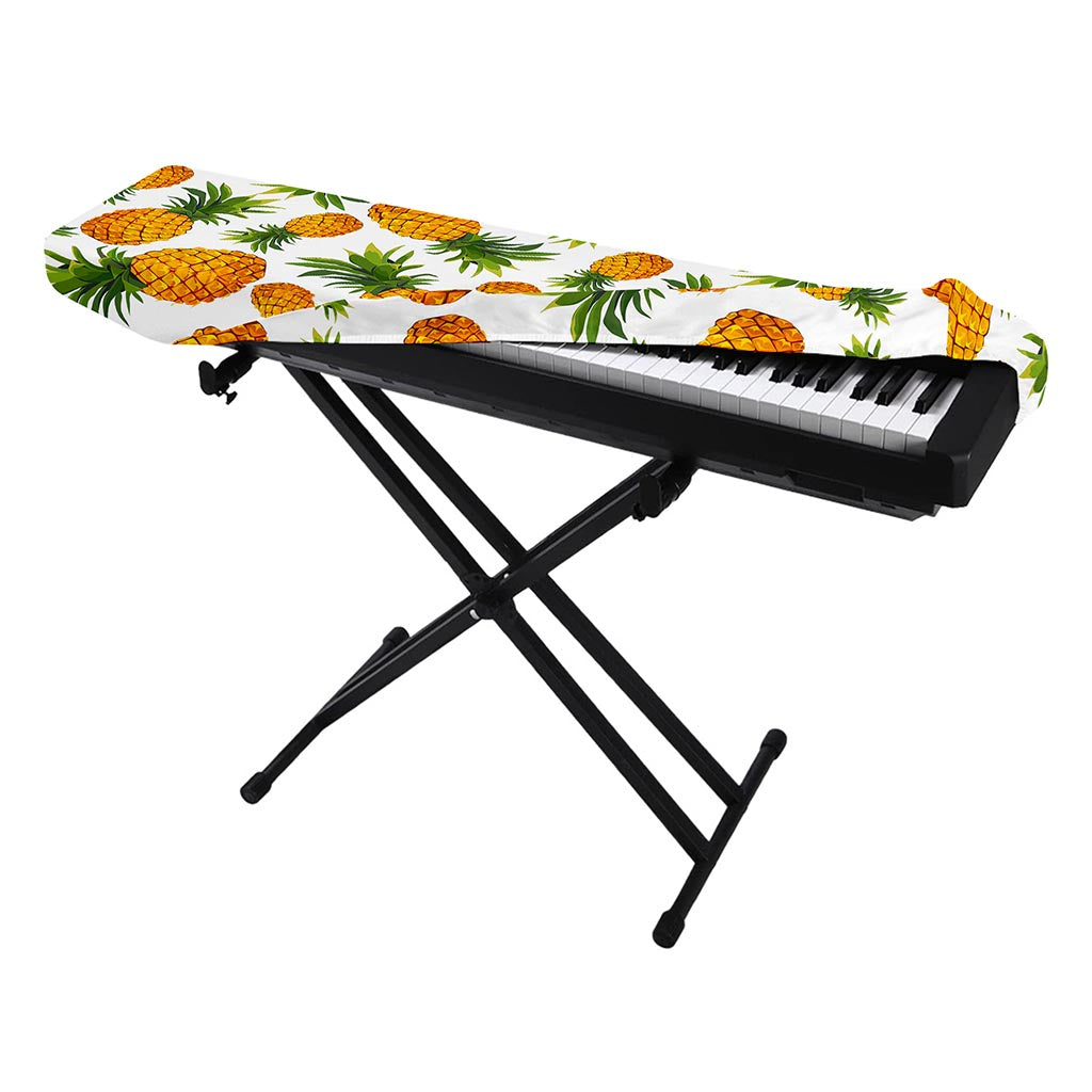 Summer Pineapple Pattern Print Piano Keyboard Cover