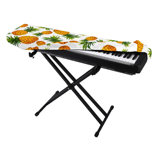 Summer Pineapple Pattern Print Piano Keyboard Cover