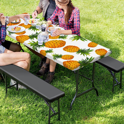 Summer Pineapple Pattern Print Picnic Table Cover
