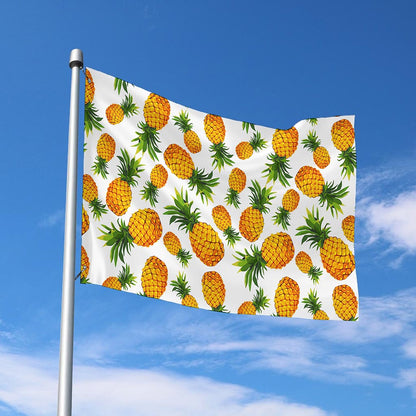 Summer Pineapple Pattern Print Polyester Flag