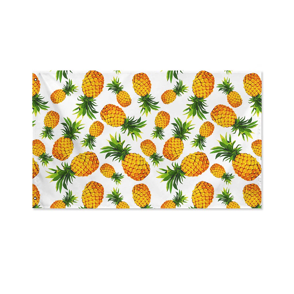 Summer Pineapple Pattern Print Polyester Flag