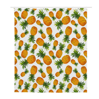 Summer Pineapple Pattern Print Polyester Shower Curtain