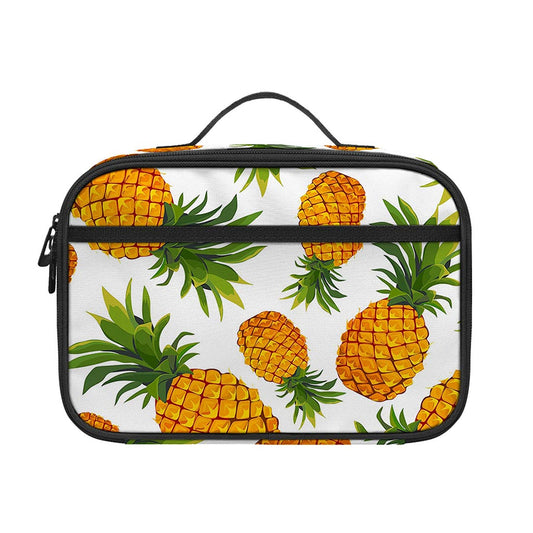 Summer Pineapple Pattern Print Portable Lunch Bag