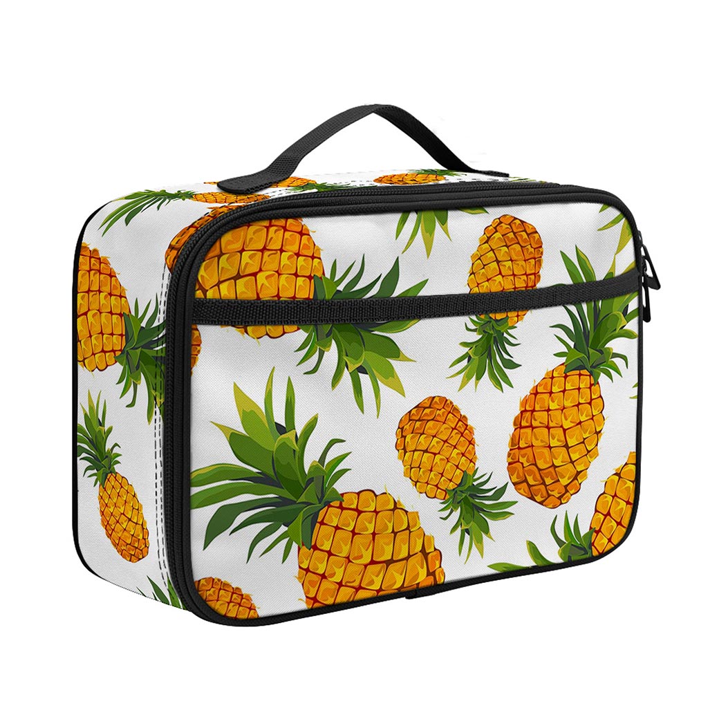 Summer Pineapple Pattern Print Portable Lunch Bag