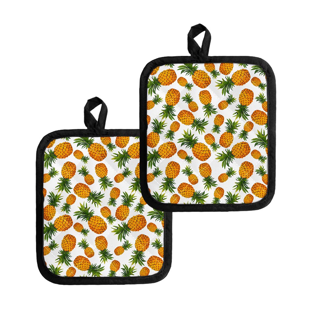 Summer Pineapple Pattern Print Pot Holders