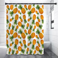 Summer Pineapple Pattern Print Premium Shower Curtain